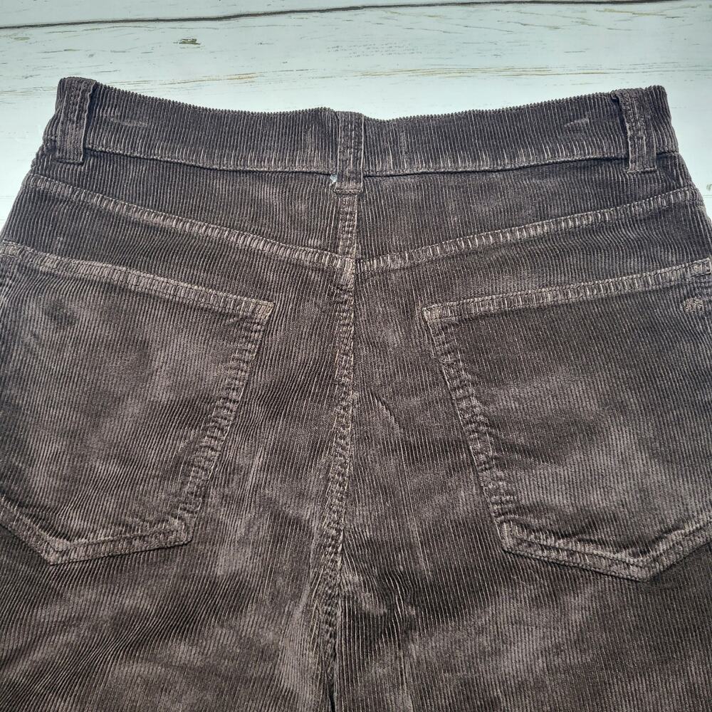 Madewell Petite Balloon Barrel Leg Corduroy Pants Dark Carob Brown Baggy 28P - Picture 6 of 12